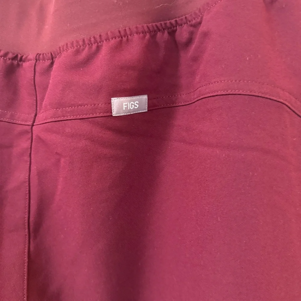 FIGS Kade men’s scrub pants burgandy maroon drawstring mens MEDIUM